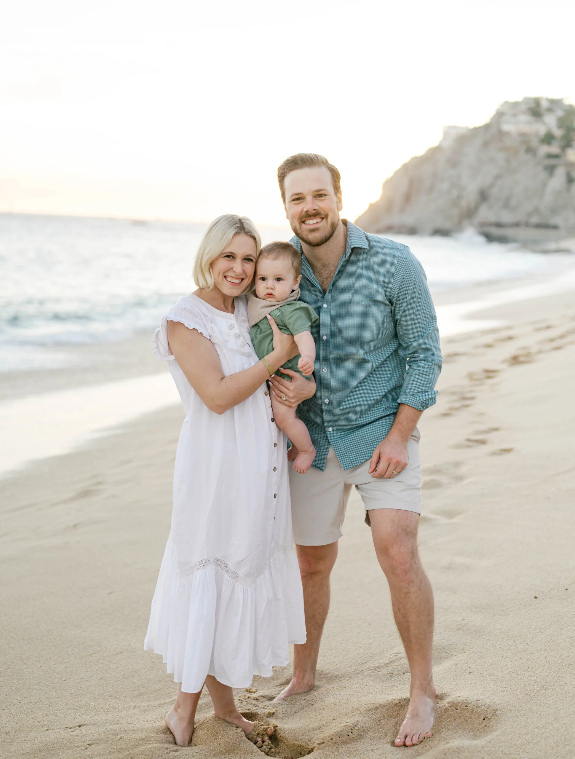 Barret Davidson With His Family in Beach